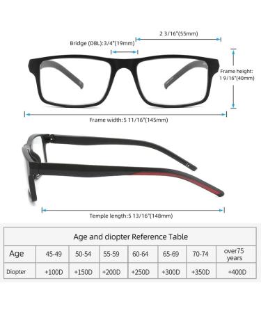 Yuluki 4 Pack Reading Glasses Blue Light Blocking Lightweight Rectangle Frame Mens Womens Computer Readers with Spring Hinge +4.0 4 Pack 4.0 x - Buy Online on GoSupps.com