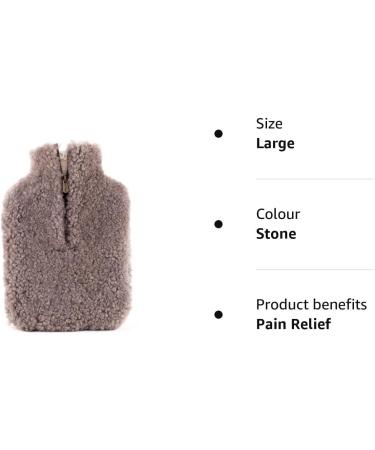 Shepherd of Sweden Kerri Sheepskin Hot Water Bottle Cover - Large | Stone - Buy Online on GoSupps.com