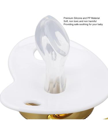 Stylish Silicone Baby Pacifier & Bling Clip Set - Perfect for Newborn DIY Photo Decor - White M | International Shipping Available - Buy Online on GoSupps.com