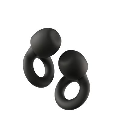 Loop Quiet 2 Ear Plugs Ultra-Comfy Reusable Noise-Reducing Earplugs for Sleep Deep Focus Travel Noise Sensitivity | Flexible Hearing Protection | Customizable Fit | 24dB (SNR) Noise Reduction Black