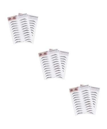 FOMIYES 6 Pcs 3d Eyebrow Stickers Natural Eyebrow Sticker Eyebrow Transfer Stickers Template Water Proof 6d