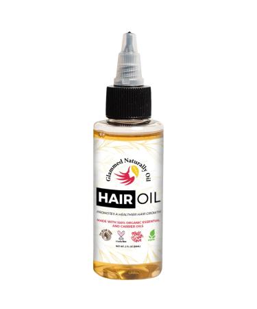 Glammed Naturally Oil - Hair Oil  Hair Growth Oil  100% Natural Product for Hair Growth  Hair Growth Oil for Kids  Teens  and Adults  2 Oz 2 Fl Oz (Pack of 1)