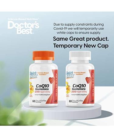 Doctor's Best CoQ10 Gummies 200mg - Heart Health Support, Energy Boost, 60 Count - Buy Online on GoSupps.com