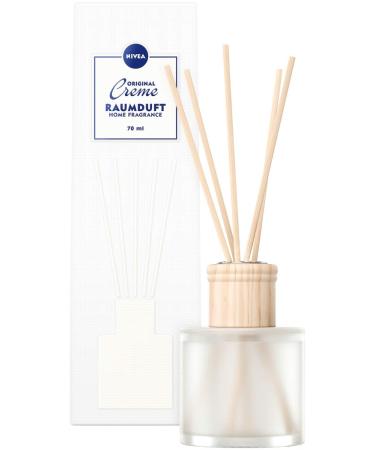 NIVEA Original Creme room fragrance sticks with the well-known NIVEA Creme note delicate in a frosted glass container 70 ml