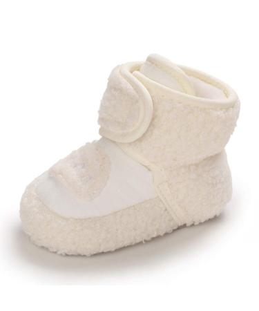 MASOCIO Baby Girls Boys Cute Sheep Booties Infant Soft Sole Crib Pram Prewalker Warm Boots 0-6 Months White - Buy Online on GoSupps.com