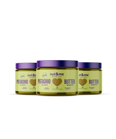 Pistachio Puree 750g nut&me | 100% roasted pistachios | No preservatives or additives | Gluten free | Sugar free | High in protein | Keto | Vegan | Pack 3 x 250g