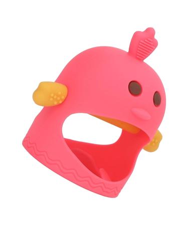 Handheld Pacifier Chew Toy - Silicone Portable Baby Teether & Soother | Watermelon Red - Buy Online on GoSupps.com