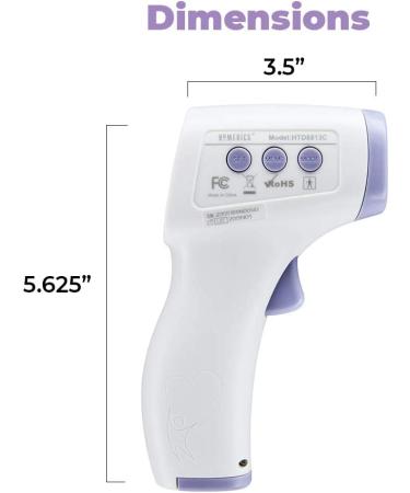 HoMedics Non-Contact Infrared Forehead Thermometer - Fast & Accurate Readings with High-Fever Alert - Buy Online on GoSupps.com