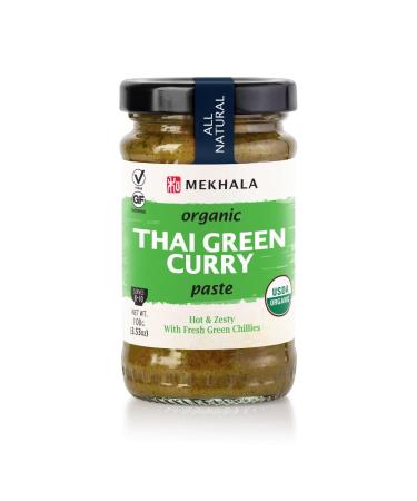 Mekhala Organic Gluten-Free Thai Green Curry Paste 3.53oz Green Curry Pack of 1