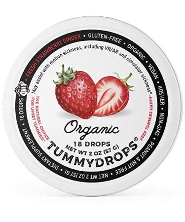 Organic Strawberry Ginger Tummydrops - 3 Tins (54 Drops) | Natural Digestive Relief - Buy Online on GoSupps.com