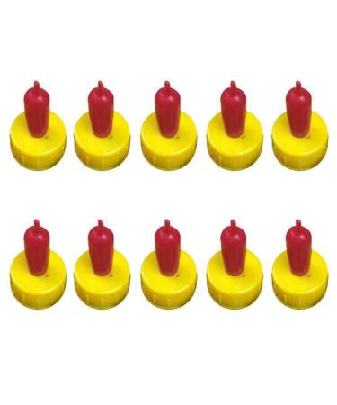 POFET 10pcs Dog Cat Pet Drink Bottle Nipple Teat Lamb/Pup Orphan Soft Red Ewe Goat