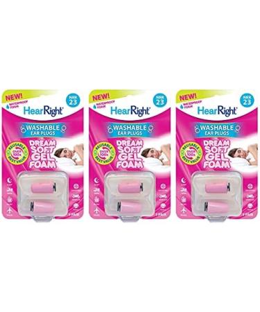 Buy HearRight Dream Soft Reusable Foam Ear Plugs for Sleeping - 3-Pack | Comfortable Ear Plugs for Women - Worldwide Shipping - Buy Online on GoSupps.com