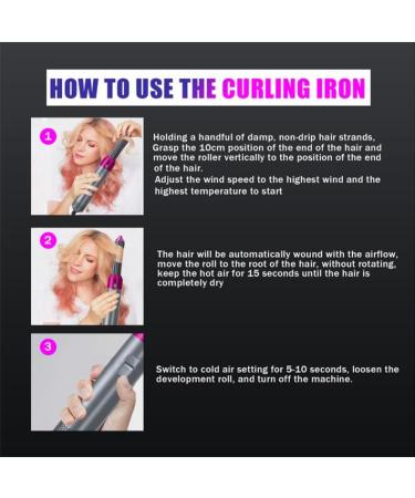 New Curling Iron 5 in 1 Curling Wand Set with 3 Barrel Hair Curler Interchangeable Ceramic Barrels and Hair Straightener Brush Auto wrap Hair Styler Detachable Brush Heads Comb for Straightening Automatic Curling Styling Hair Wrap Curler - Buy Online on GoSupps.com