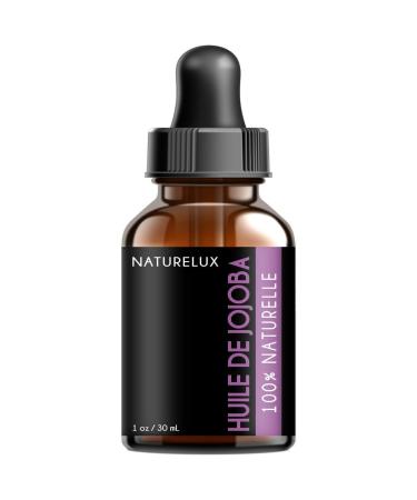 Natureluxy Jojoba Oil 100% Natural Glass Bottle with Dropper 30 mL
