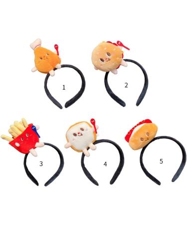JSGHGDF Cute Stuffed Chicken Leg Shape Hair Hoop Women Spa Wash Face Makeup Headband for Photoshoots Halloween Hair Accessories French Fries Headban - Buy Online on GoSupps.com