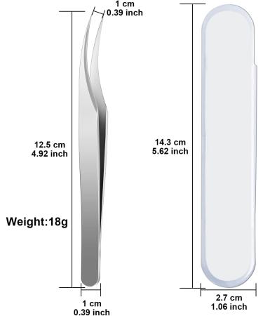 CGBE Curved Tweezers Set for Individual & Volume Lashes | Professional Precision Lashing Tweezers with Storage Case - Buy Online on GoSupps.com