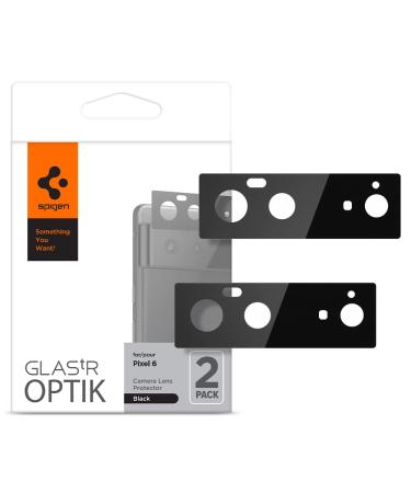 Spigen Camera Lens Screen Protector Glas.tR Optik Designed for Pixel 6 - Black 2 Pack