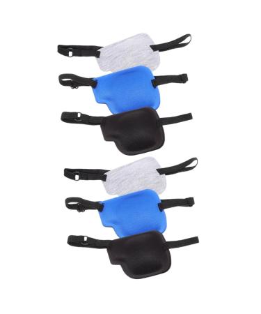 FRCOLOR 6 Pcs Single Eye Mask Lazy Wear-Resistant Amblyopia Cover Amblyopia Eye Masks Eye Mask for Kids Strabismus Eye Patch 3D Eye Patch Goggles Child Polyester Adjustable Assorted Color 1x2pcs 10X7CMx2pcs