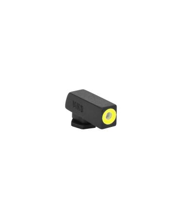 MEPROLIGHT MEPRO Hyper-Bright Fixed Tritium Day and Night Sights Compatible with Glock, Green tritium dots, Extra Bright Colored Front Ring, U-Shaped Notch Rear Only front-Yellow Front Only- All Glocks