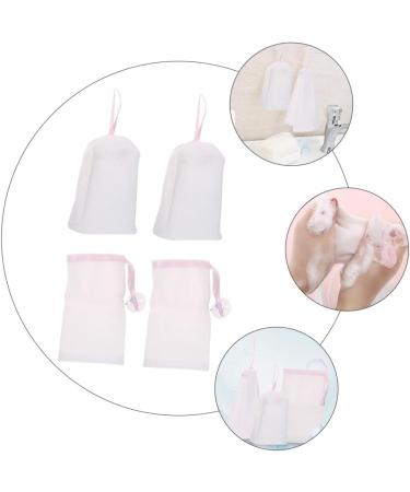 VINTORKY 6pcs Bubble Net Foaming Nets Soap Saver Pouch Travel Face Wash Foam Soap Foam Bag Double Layer Pe - Buy Online on GoSupps.com