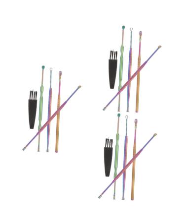 FOMIYES 3 Sets Ear Cleaning Set of 5 Ear Picker Ear Cleaning Tool Ear Wax Removal Kit for Adults Ear Cleaner Earwax Removal Kit Ear Cleaner Tool Ear Wax Cleaner Ear Spoon Ear Wax Remover