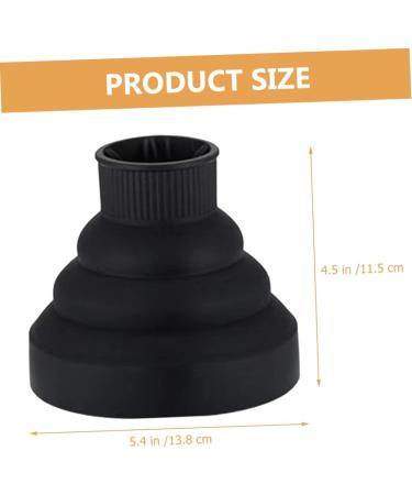Universal Silicone Hair Dryer Diffuser | Curl Diffuser Attachment for Curly Hair | Hair Care Accessory (13.8x13.8cm Black - Buy Online on GoSupps.com