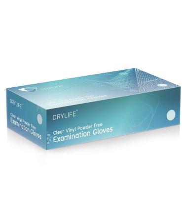 Drylife Clear Vinyl Powder/Latex Free Disposable Gloves - Small (5 Boxes of 100) | Buy Online Now - Buy Online on GoSupps.com