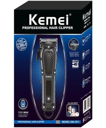 Kemei KM-1071 Electric Hair Clipper UBS Rechargeable Cordless Beard Trimmer Men Powerful Electric Hair Clipper Trimming Tool - Buy Online on GoSupps.com
