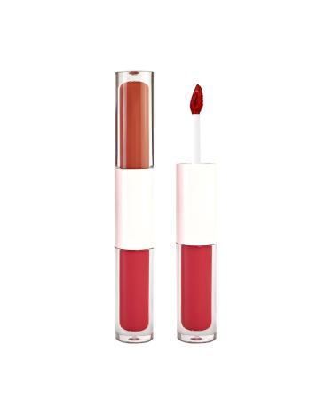 Buy Vegan Lip Gloss | Long Lasting Waterproof Glossy & Matte Lipstick | Moisturizing Dual-Head Balm in Pink | International Shipping Available - Buy Online on GoSupps.com