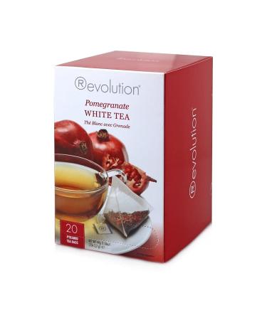 Revolution Tea - Mesh Infuser Full Leaf Tea - Pomegranate White Tea - 20 Bags Pomegranate 20 Count (Pack of 1)
