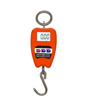 Hanging Weight Scale Industrial Heavy Duty for Farm, Hunting, Bow Draw Weight, Big Fish & Hoyer Lift with Accurate Sensor Digital, Professional (440LBS Orange)