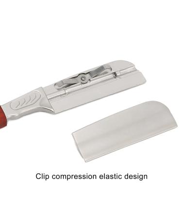 Premium Mahogany Handle Straight Edge Razor - Perfect for Eyebrow Trimming & Hair Shaving (S53-7 Silver) - International Shipping - Buy Online on GoSupps.com