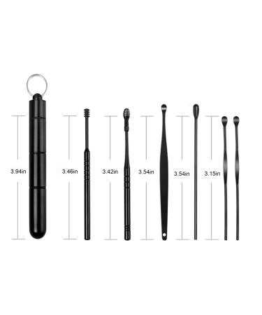 Lletfun Ear Wax Removal Tool Portable with Key Chain Box - Black - Buy Online on GoSupps.com