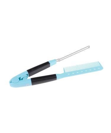 Afro Comb Pro Hair Comb Straightener Antistatic Foldable Pocket Hairdressing Brushes Highlighting Comb Brush Salon Sectioning Combs Comb(Light Blue)