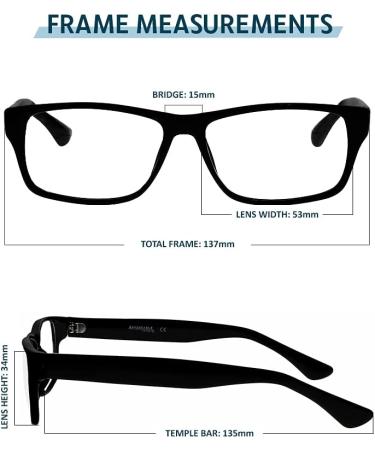 Buy Real Glass Reading Glasses - Clear Lenses in Geek Style Frame | +0.25 to +3.00 Magnification - Buy Online on GoSupps.com