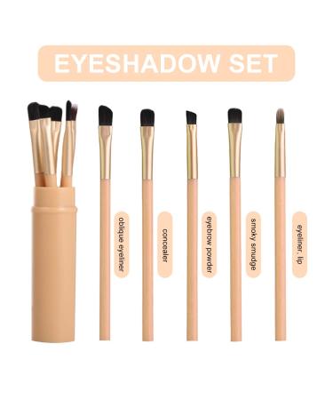 Menyiyds Professional Makeup Brush Set 5 Eyeliner & Eyeshadow Brushes Portable Cosmetic Tools for Eyebrows Lips & More (Champagne) - Buy Online on GoSupps.com