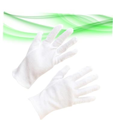 VILLFUL 12 Pairs Protective Jewelry White Hand Lab Cosmetic Industrial Glove Kitchen Work Moisturizing Cotton XL:24X11cm White - Buy Online on GoSupps.com