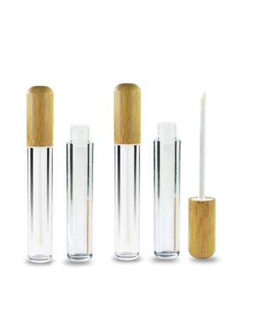 Healthcom 6ml Bamboo Lip Gloss Tubes - Refillable Plastic Balm Bottles for DIY Lipstick - Travel Size Cosmetic Containers for Women - Buy Online on GoSupps.com