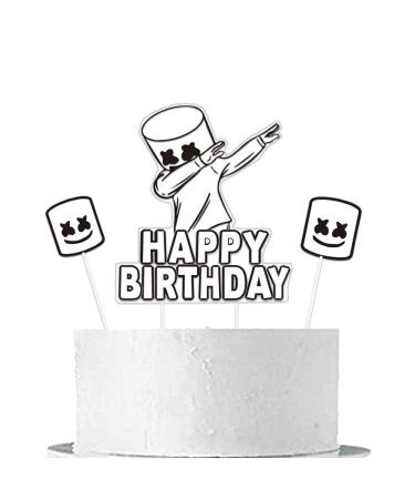 DJ Mask Birthday Cake Topper for Marshmallow