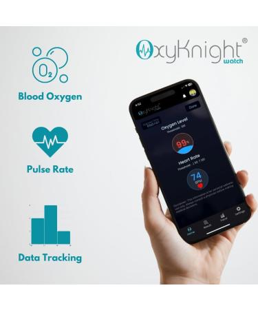 Oxyknight Clock - Sleep Monitor with App | High-Resolution O2 & Heart Rate | Smart Notifications for Low Oxygen & Heart Rate | International Shipping Available - Buy Online on GoSupps.com