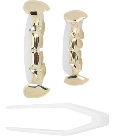 Buy Reusable Copper Hip Hop False Teeth Set for Halloween & Festivals | Easy Wear Gold Teeth Decoration - Buy Online on GoSupps.com