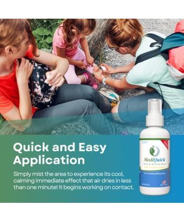 MEDIQUICK Skin & Wound Mist Treatment | Healing First Aid Spray for Cuts, Burns, and Scrapes | Soothes Itching, Inflammation | 4oz Bottle - Buy Online on GoSupps.com