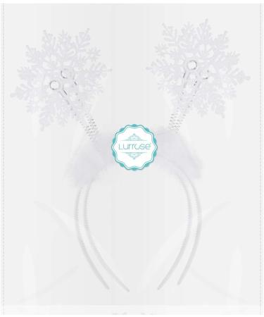 Lurrose Christmas Snowflakes Hair Band Set - 2 Piece Feather Headdress for Holiday Parties & Gifts - Buy Online on GoSupps.com
