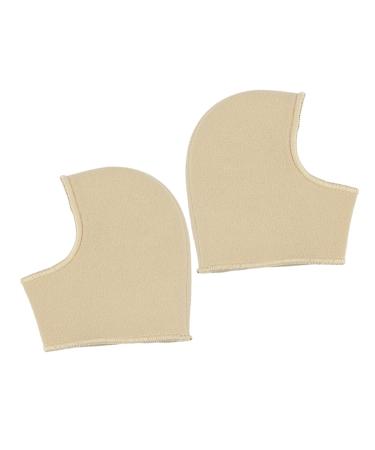 Hemoton 1 Pair Heel Protectors Heel Brace Heels Pads Heel Socks Heel Ankle Covers Heel Sleeves Heel Cup Plantar Socks Cover for Heel Sole Protector Breathable Miss Heel Cover 9.6x9.1cm Khaki