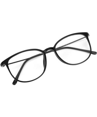 Retro Clear Lens Glasses for Students - Unisex Nerd Frames Fashionable Round Decorative Computer Reading Glasses with Case - Buy Online on GoSupps.com