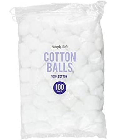 White Round Cotton Wool Balls (3cm) Pack of 100 - Soft Absorbent Ideal for Makeup & Skincare - Buy Online on GoSupps.com