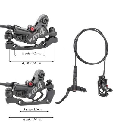 JFOYH 4-Piston MTB Hydraulic Brake Set with 160mm Floating Disc Rotors - Front and Rear Disc Brake Kit MT2000- Pre-Bled, Original Pads Included - Buy Online on GoSupps.com