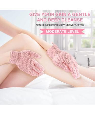 Yiclick Exfoliating Gloves 6 Pairs - Body Scrubber for Shower Exfoliation - Dead Skin Remover Sponge Loofah Mitt for Men and Women - 12pcs (Blue & Pink) - Buy Online on GoSupps.com