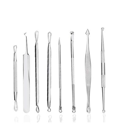 Fiyuer 17 PCs Blackhead Remover Kit - Stainless Steel Acne Needles & Tools for Pimples Blackheads and Manicure | Portable Leather Gift Box - Buy Online on GoSupps.com