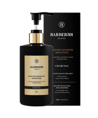 BARBER501 Sensitive Shave Gel with Natural Oil Shaving Cream for Men (3types) Against Razor Burn Irritation Hypoallergenic Tested For Sensitive Skin 10 Fl Oz(CHARCOAL)
